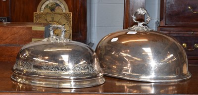 Lot 233 - Two Silver Plate Meat-Dish Covers, each...