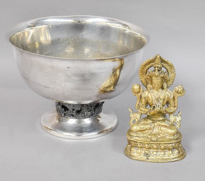 Lot 290 - A Sino Tibetian Bronze Figure of a Tara Seated,...