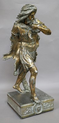 Lot 302 - A Late Victorian Gilt Spelter Figure of David...