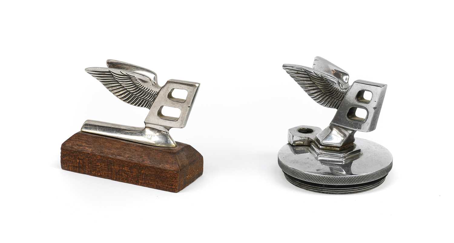 Lot 11 - A Bentley Winged Chrome Car Mascot, mounted on...