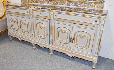 Lot 1123 - A Repoduction French Style Marble Topped...