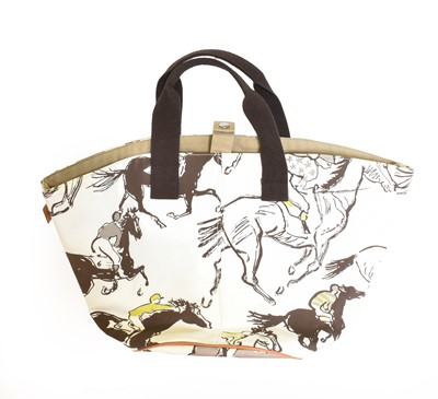 Lot 5052 - Hermès Canvas Tote Beach Bag 'Au Galop', Circa...