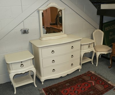 Lot 1139 - Willis & Gambier Painted Bedroom Furniture,...