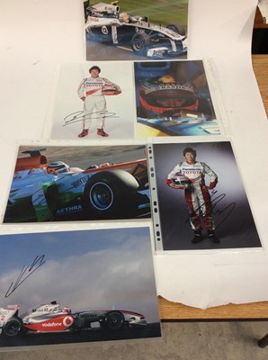 Lot 59 - Six Signed Colour Racing Car Photographs, each...