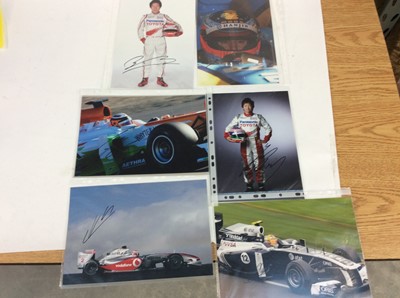 Lot 59 - Six Signed Colour Racing Car Photographs, each...