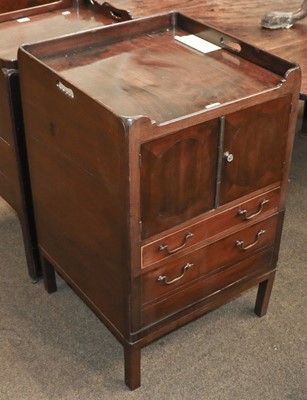 Lot 1259 - A George III Mahogany Washstand, (converted),...