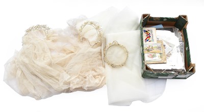 Lot 2037 - Assorted Circa 1900-1950 Wedding Accessories...