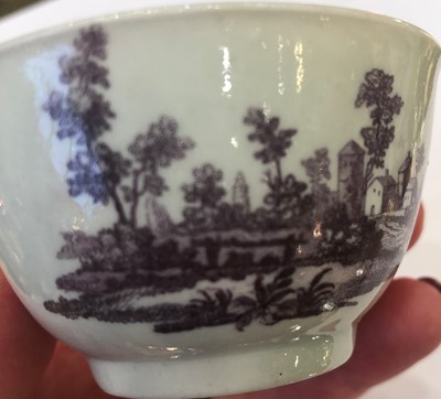 Lot 213 - A Worcester Porcelain Tea Bowl and Saucer,...