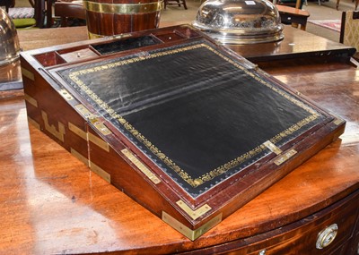 Lot 1228 - A Regency Mahogany Campaign Writing Slope,...