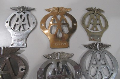 Lot 68 - Eight Assorted AA Members Club Badges, from...
