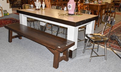 Lot 1188 - A Bespoke Oak Trim Dining Table, 203cm by...