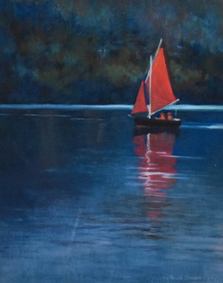 Lot 1020 - Elizabeth A Smith (Contemporary) "Red Sails"...