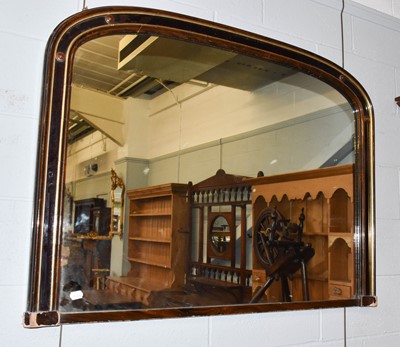 Lot 1196 - A Victorian Overmantel Arch Top Mirror