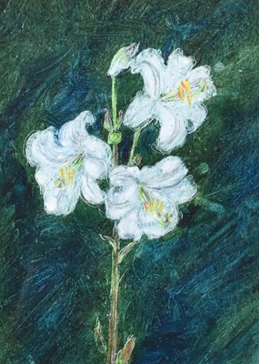 Lot 1049 - Selina Thorp (b.1968) "White Lillies" Signed,...