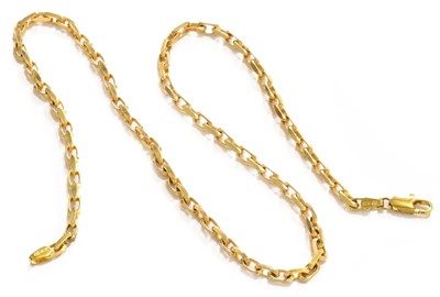 Lot 24 - A 9 Carat Gold Fancy Link Chain, length 42cm