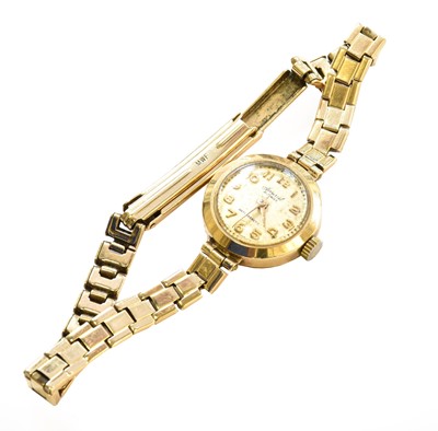 Lot 86 - A Lady's 9 Carat Gold Wristwatch, signed...