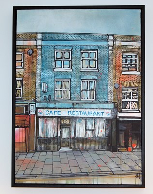 Lot 7 - Jo Peel (b.1980) "Cafe Restaurant" 2012 Signed,...