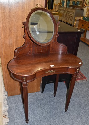 Lot 1321 - A Modern Kidney Form Mahogany Dressing Table,...