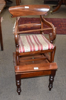 Lot 1264 - A Victorian Mahogany Childs Chair on Stand