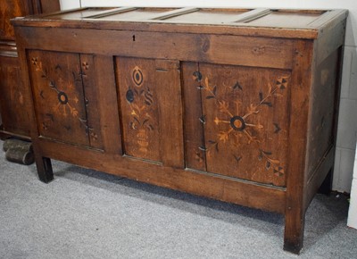 Lot 1174 - An 18th / 19th Century Panelled Oak Coffer...