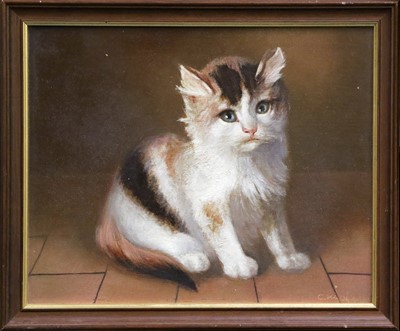 Lot 1046 - Manner of Louis Wain Study of two Cats reading...