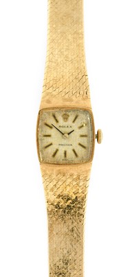 Lot 2203 - Rolex: A Lady's 14 Carat Gold Wristwatch,...