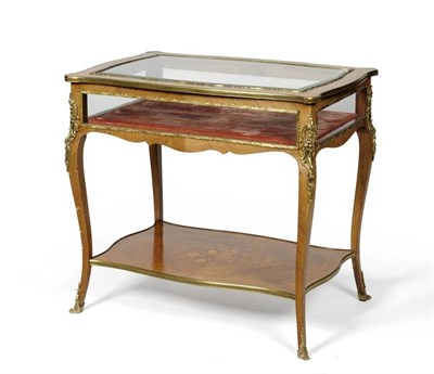 Lot 1303 - A French Louis XV Style Kingwood, Floral Marquetry and Gilt Metal Mounted Bijouterie Table,...