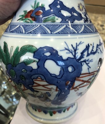 Lot 304 - A Chinese Wucai Porcelain Jar, Kangxi, of...