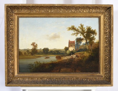 Lot 1038 - Norwich School (19th century) River landscape...