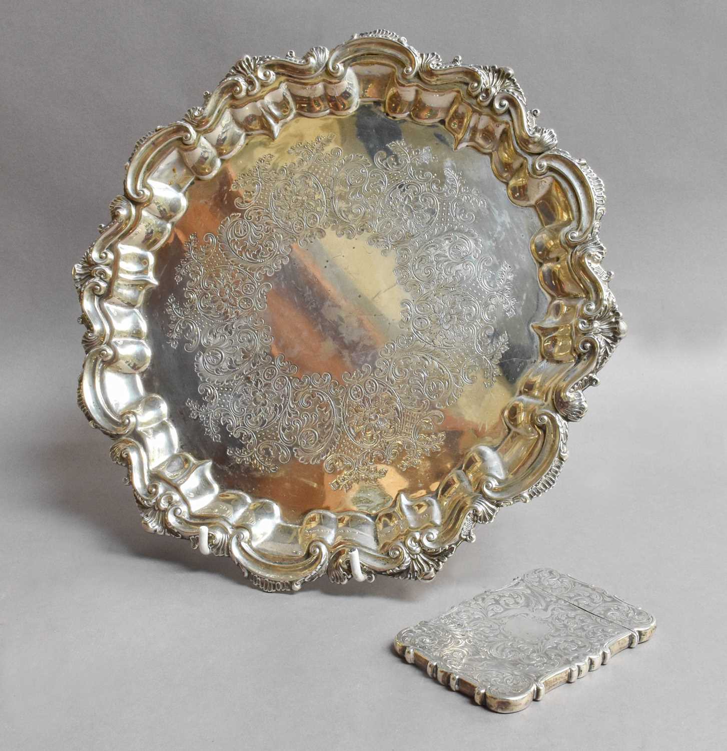 Lot 288 - A George V Silver Tray, by Barker Brothers,...