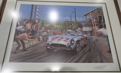 Lot 141 - Nicholas Watts Signed Print Mille Miglia 1955