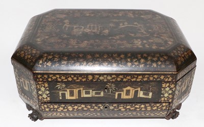 Lot 2064 - Late 19th Century Black Lacquered Chinese...