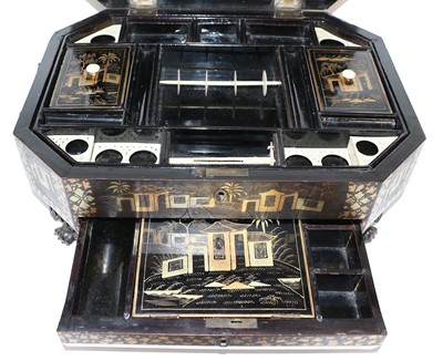 Lot 2064 - Late 19th Century Black Lacquered Chinese...