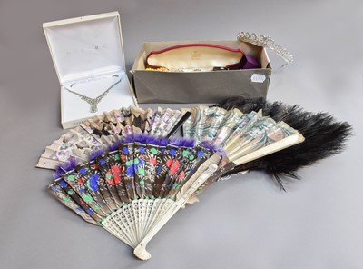 Lot 382 - Assorted Decorative Costume Jewellery and Fans,...