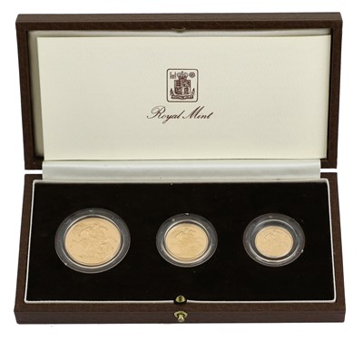 Lot 359 - Elizabeth II, Gold 3-Coin Proof Set 1983,...