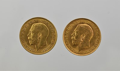 Lot 353 - 2 x George V, Half Sovereigns 1911 and 1913,...