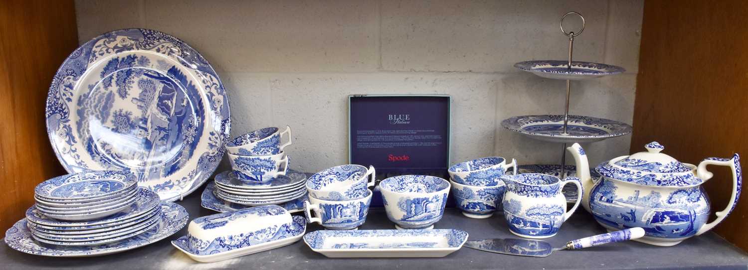 Lot 154 - A Group of Spode Blue Italian Dinner and Tea...