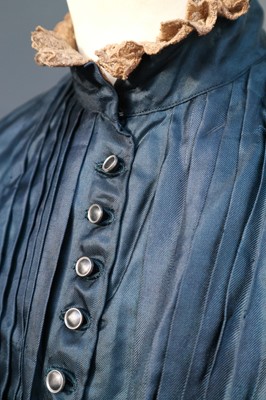 Lot 2082 - Circa 1850s Lady's Teal Silk Costume...