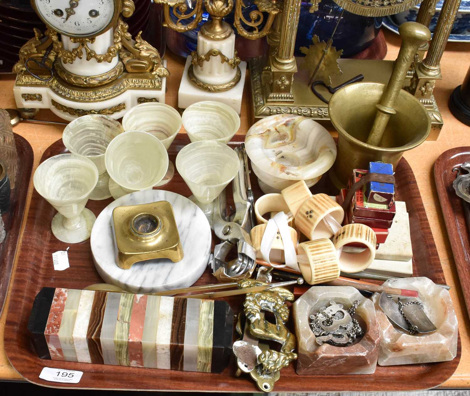 Lot 195 - Miscellaneous Items to Include, a hardstone...