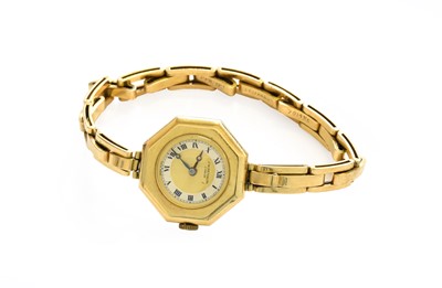 Lot 38 - J.W Benson Ladys 18ct Gold Wristwatch