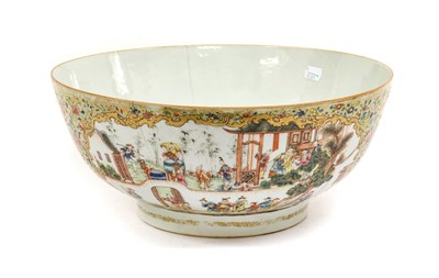 Lot 281 - A Chinese Porcelain Punch Bowl, Qianlong,...