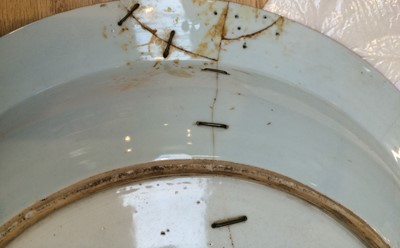 Lot 214 - A 19th Century Chinese Dish, the central well...
