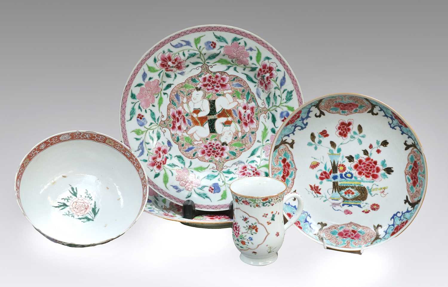 Lot 211 - Chinese Porcelain; an 18th century Famille...