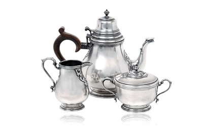 Lot 2157 - A Three-Piece Elizabeth II Silver Tea-Service