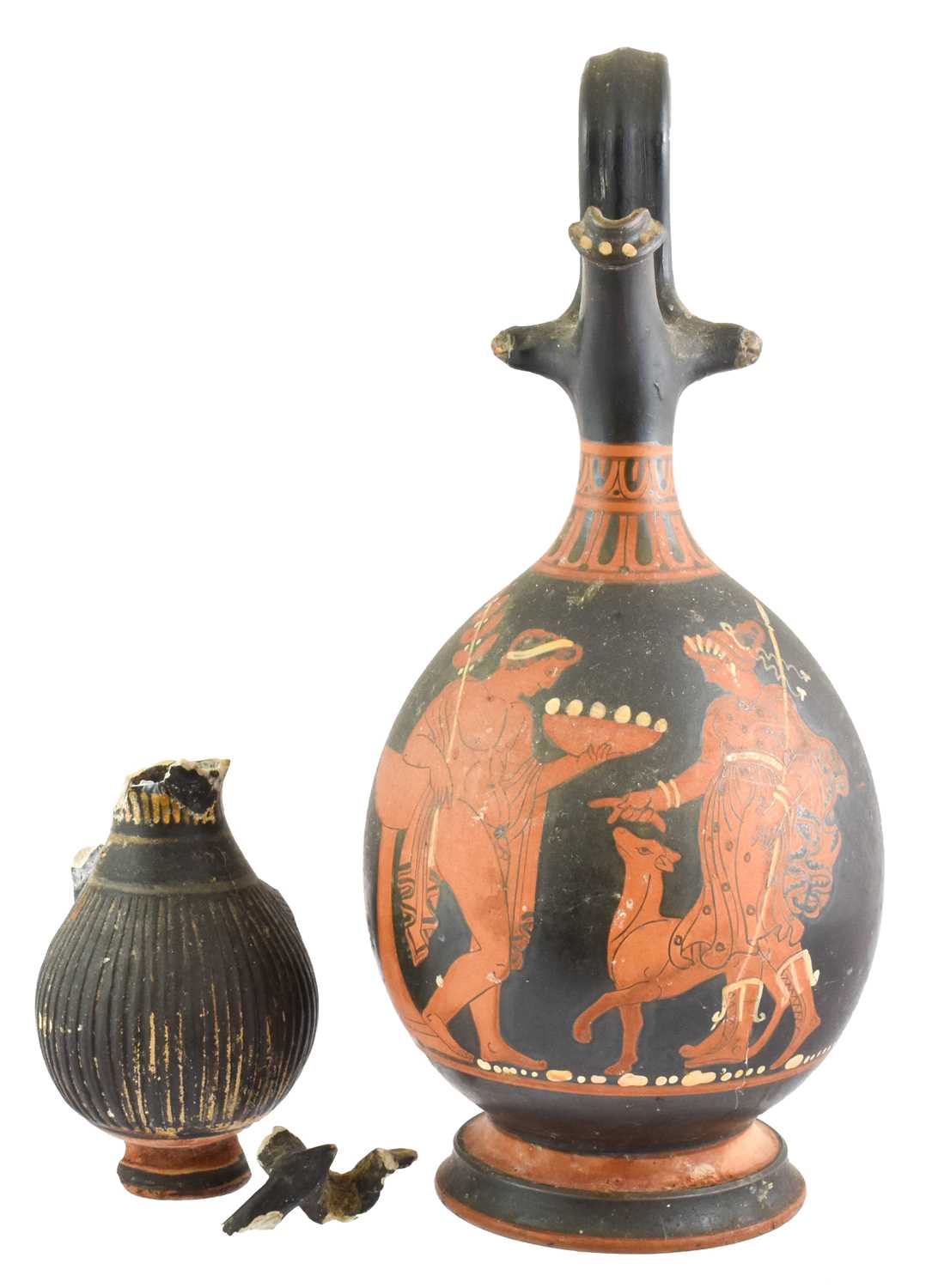 Lot 166 - An Etruscan Style Terracotta Red Figure Ewer,...