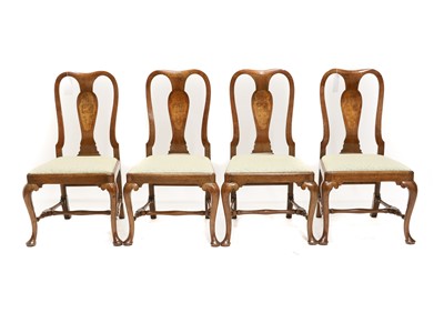 Lot 420 - A Set of Four Queen Anne Walnut and...