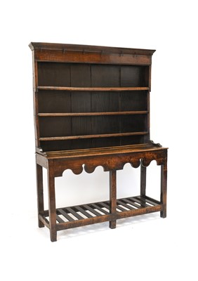 Lot 415 - An Oak Dresser, mid 18th century, the rack...