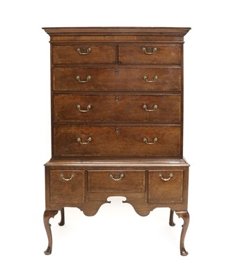 Lot 510 - A George II Walnut and Crossbanded Straight...