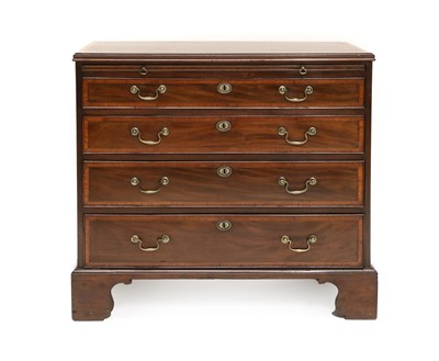 Lot 492 - A George III Mahogany and Satinwood-Banded...