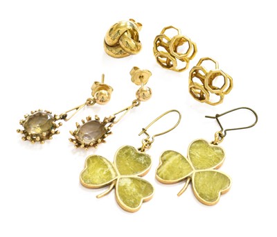Lot 7 - A Small Quantity of Earrings Including, two...